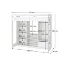 Ver imagem 3 de Cama Juvenil Multifuncional com Closet e 1 Gaveta Luna Branco Espresso Moveis