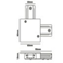 Ver imagem 3 de Emenda L Conector em L para Trilho Eletrificado Embutir Produto Preto