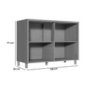 Ver imagem 3 de Balcão de Cozinha C/ Tampo Condessa C/ 2 Portas 120cm Carvalho/cinza - Nesher
