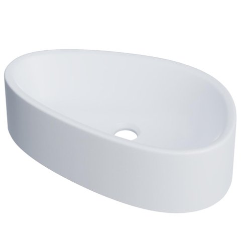 Cuba de Apoio Gota para Banheiro Lavabo C01 Bg43w Branca Matte Fosca - Lyam