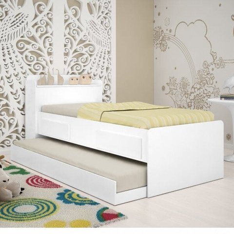 Bicama Solteiro com Baú e 2 Gavetas Onix Robel