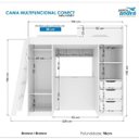 Ver imagem 3 de Cama de Solteiro Multifuncional MDF Conect Santos Andirá