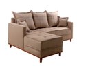Ver imagem 3 de Sofá com Chaise Ônix Vivaro Decor Linho Bege Dourado