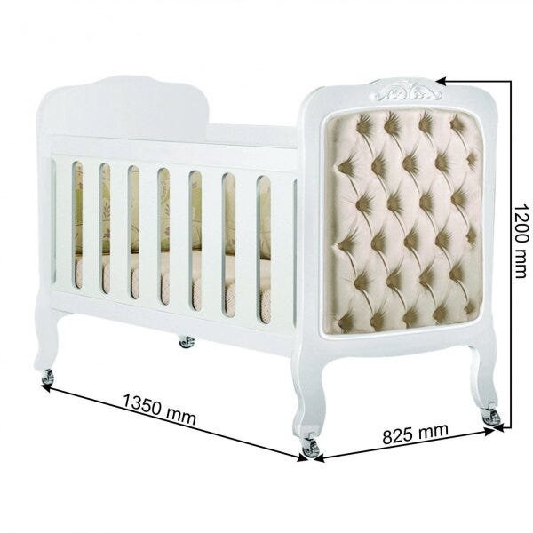 Berço Regulável com Captonê Provence Imperial New Planet Baby - 3