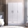 Guarda Roupa Ditália 3 Portas 1 Gaveta Dm-578 Cor:branco - 2