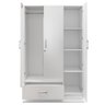 Guarda Roupa Ditália 3 Portas 1 Gaveta Dm-578 Cor:branco - 6