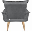 Ver imagem 7 de Poltrona Opala Grafite Suede Pés Palito - Bela Móveis