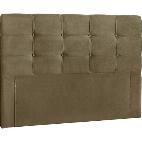 CABECEIRA BELLASLIN Queen CAMA BOX 160CM SUEDE MARROM TAUPE