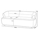 Ver imagem 6 de Kit Sofá 3 Lugares para Sala 198cm com 01 Poltrona Orgânica Florea M05 Bouclê Cinza - Lyam Decor