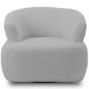 Ver imagem 3 de Kit Sofá 3 Lugares para Sala 198cm com 01 Poltrona Orgânica Florea M05 Bouclê Cinza - Lyam Decor