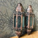 Ver mais imagens de Arandela Lanterna Marroquina Indiana Rústica Envelhecida