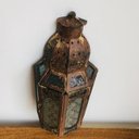 Ver imagem 4 de Arandela Lanterna Marroquina Indiana Rústica Envelhecida