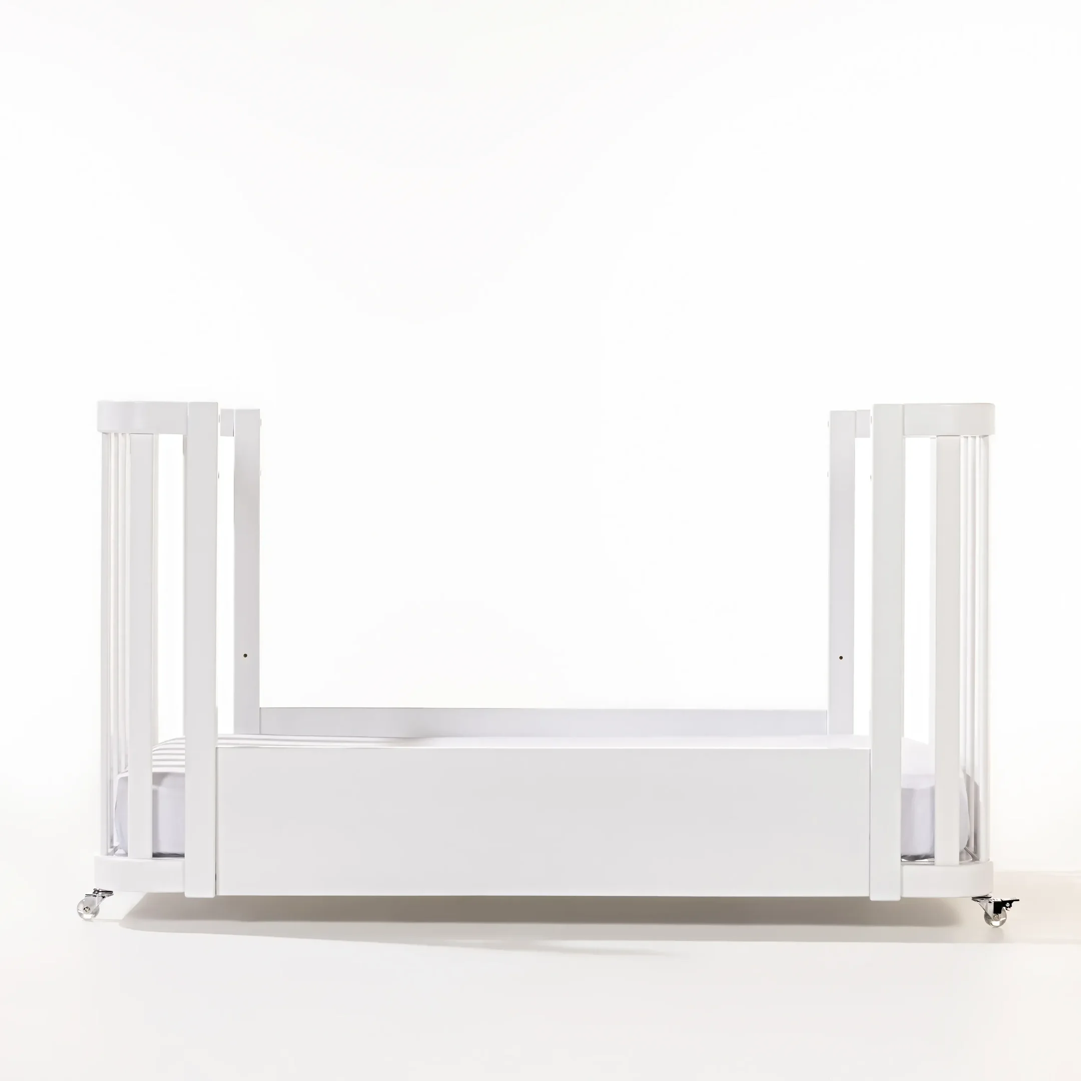 Ver imagem 3 de Berço Evolutivo 1,2,3 | Madeira Maciça | com Rodinhas | Mel:branco