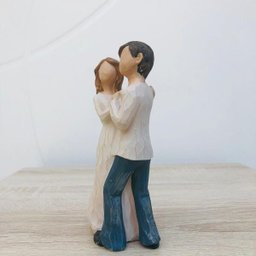 Escultura Casal Dançando Festa Resina 15x8cm - 3
