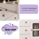 Ver imagem 3 de Quarto de Bebê Completo com Guarda-roupas 3 Portas e Cômoda Luna Multimóveis Mp4798 Branco