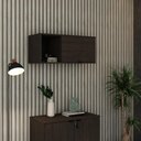 Ver imagem 2 de Armário Aéreo com Nicho e Porta Basculante 35x80x35cm Wlnp80 Terracota - Preto
