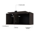 Ver imagem 3 de Armário Aéreo com Nicho e Porta Basculante 35x80x35cm Wlnp80 Terracota - Preto