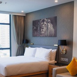 Quadro Conjunto Leao de Juda Preto e Branco em Mdf - 4