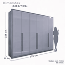 Ver imagem 3 de Guarda Roupas 6 Portas Anapolis S/pes Valverde Cinamomo/off White