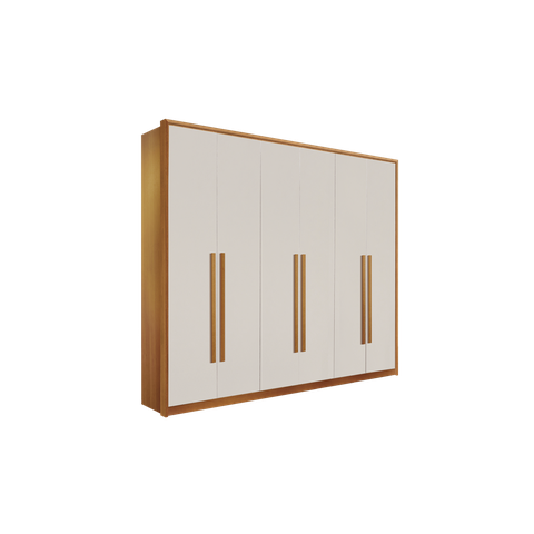 Guarda Roupas 6 Portas Anapolis S/pes Valverde Cinamomo/off White