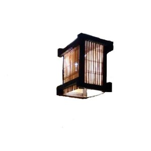 Arandela Luminária de Parede de Madeira Estilo Japonês Oriental Rustico Sala Quarto Hotel Pousada