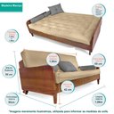 Ver imagem 3 de Sofá Cama Paris Ii Sarja em Madeira Maciça Cor Natural - Preto