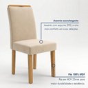 Ver imagem 6 de Conjunto de Mesa 6 Lugares com 6 Cadeiras em MDF Lyra Cinamomo Off White e Bege