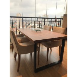 Mesa Estilo Industrial - Modelo Reforce - 220x90x75cm - 4