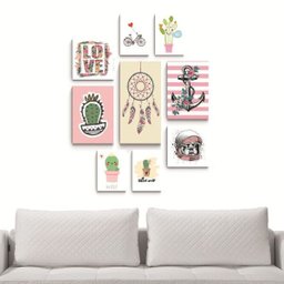 Kit 9 Quadros Conjunto Placas Decorativas Filtro dos sonhos - 2