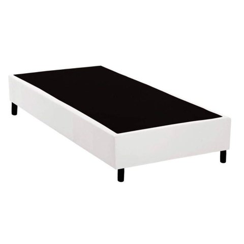 Cama Box Base Solteiro Universal Courano White (88x188x20) - Costa Rica