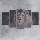 Ver imagem 4 de Quadro Leão preto e branco em mdf