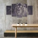 Ver imagem 3 de Quadro Leão preto e branco em mdf