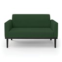 Ver imagem 3 de Sofá Namoradeira Base de Madeira Fixa Preto Marisa Veludo Verde D03 - D’Rossi