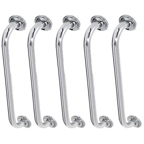 Alça Barra Apoio 60cm Segurança Kit 5 Uni Acessivel Banheiro Ajuda Gestante Idoso Criança Evita Qued