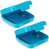 2 Porta Cotonetes Portátil para Viagem Acessórios com Elástico Interno Azul Crippa - 1