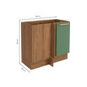 Ver imagem 5 de Módulo Cozinha Kappesberg Botanic Balcão Botanic M625 Canto Reto C- 1 Porta S-tampo 98cm Nogueira-