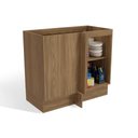 Ver imagem 2 de Módulo Cozinha Kappesberg Botanic Balcão Botanic M625 Canto Reto C- 1 Porta S-tampo 98cm Nogueira-