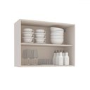 Ver imagem 2 de Armário Aéreo Cozinha 80 Cm Koya 2 Portas Creme - Politorno