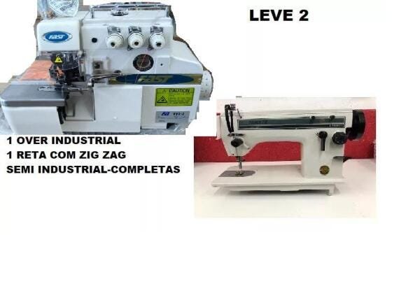 Máquina De Costura Overlock Industrial,3 Fios +Zig Zag Semi
