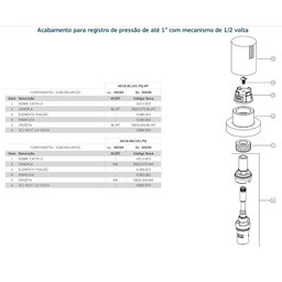 Reparo de Registro Deca 1/2" Anti-horário Vedação Cerâmica - 5688.930 - 3