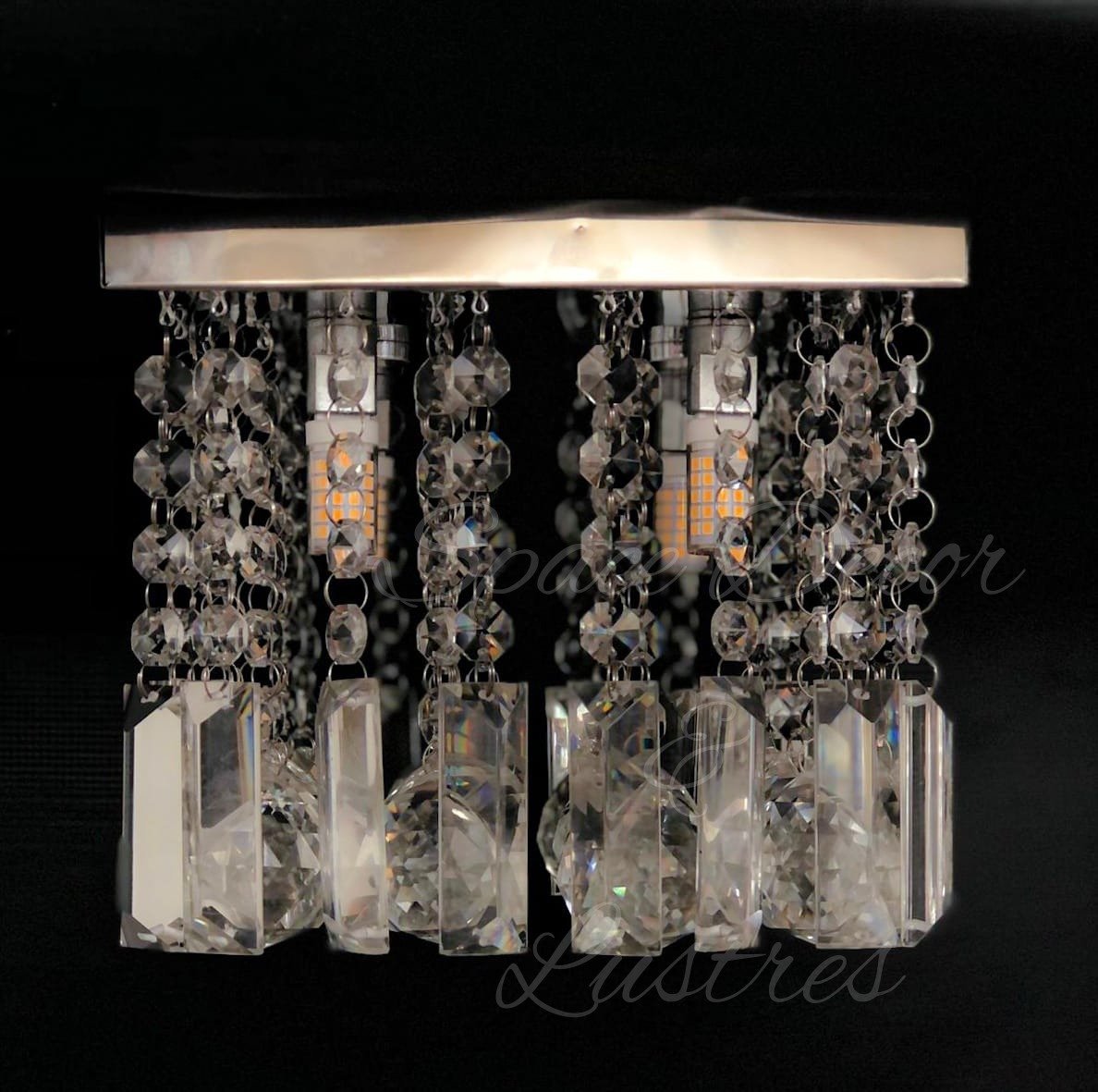 Luminária Plafon de Cristal K9 com Lâmpadas Bf Inclusas:15cm - 5