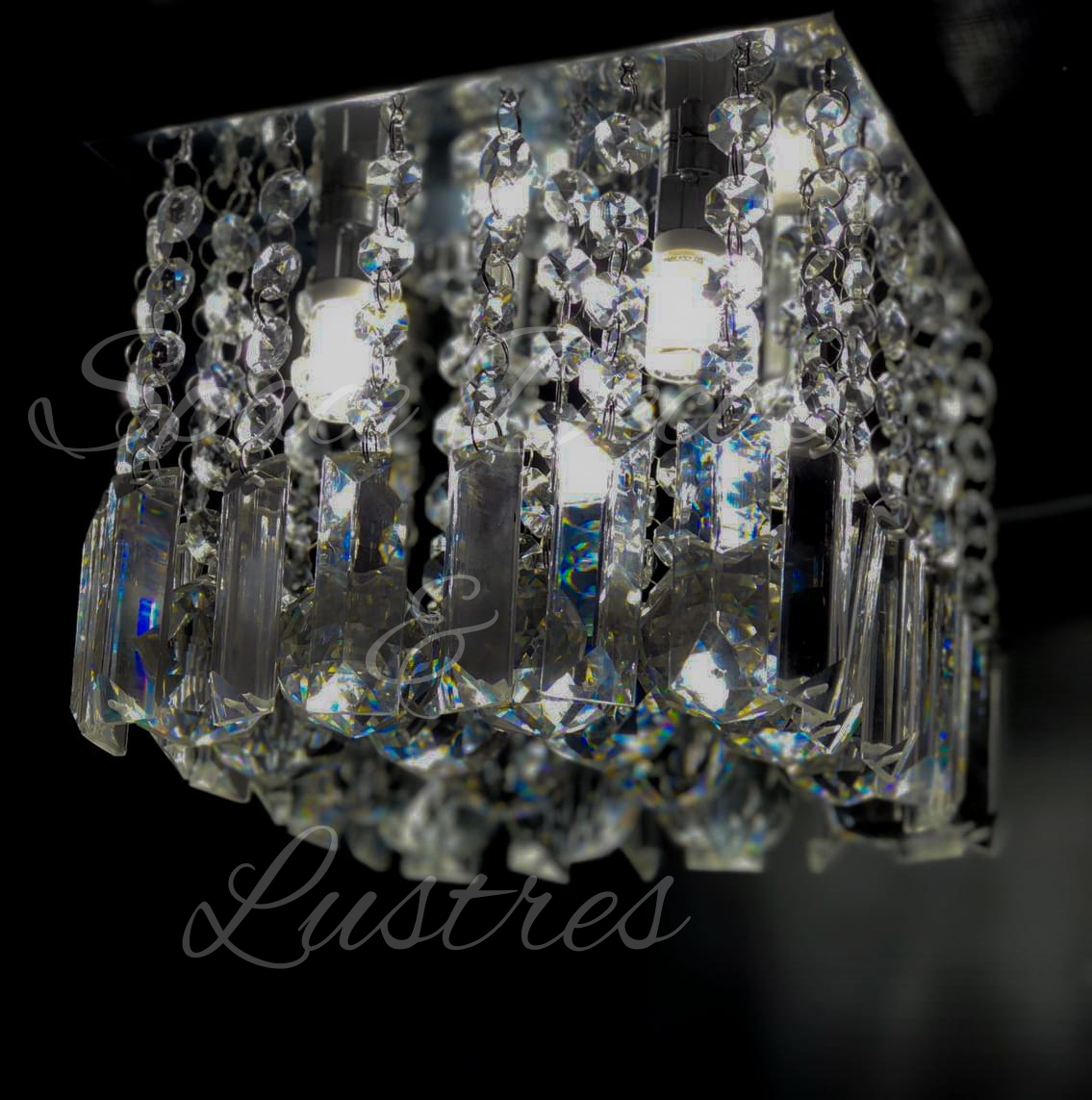 Luminária Plafon de Cristal K9 com Lâmpadas Bf Inclusas:15cm - 4