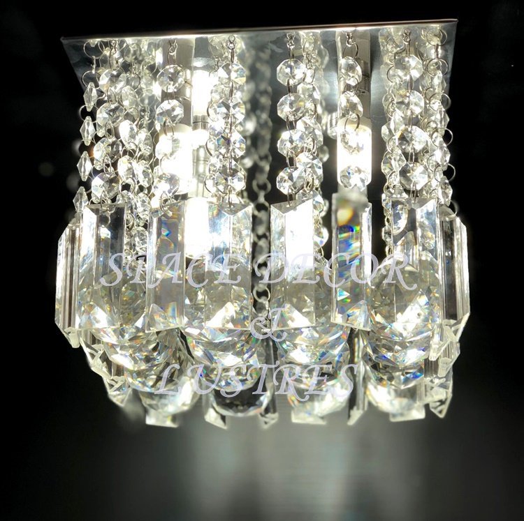 Luminária Plafon de Cristal K9 com Lâmpadas Bf Inclusas:15cm - 1