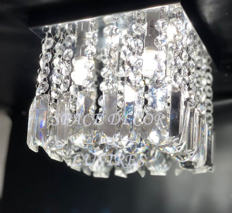 Luminária Plafon de Cristal K9 com Lâmpadas Bf Inclusas:15cm - 2