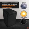 Capa Máquina Lavar Roupas Ziper 15 16 17kg Brastemp Electrolux Consul Preto/gg - 4