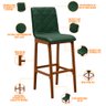 Banqueta Alta Para Cozinha Sala de Jantar Fixa Zoe B04 Facto Verde Musgo - Lyam Decor - 4