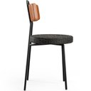 Ver imagem 7 de Kit 04 Cadeiras Decorativas Estofada Sala Jantar Barcelona L02 Couríssimo Camel Linho Chumbo - Lyam 