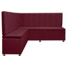 Conjunto Canto Alemão com Bau para Bar Lanchonete Liso Bordo 125x160cm Sofa Store - 5