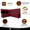 Conjunto Canto Alemão com Bau para Bar Lanchonete Liso Bordo 125x160cm Sofa Store - 8