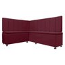 Conjunto Canto Alemão com Bau para Bar Lanchonete Liso Bordo 125x160cm Sofa Store - 2